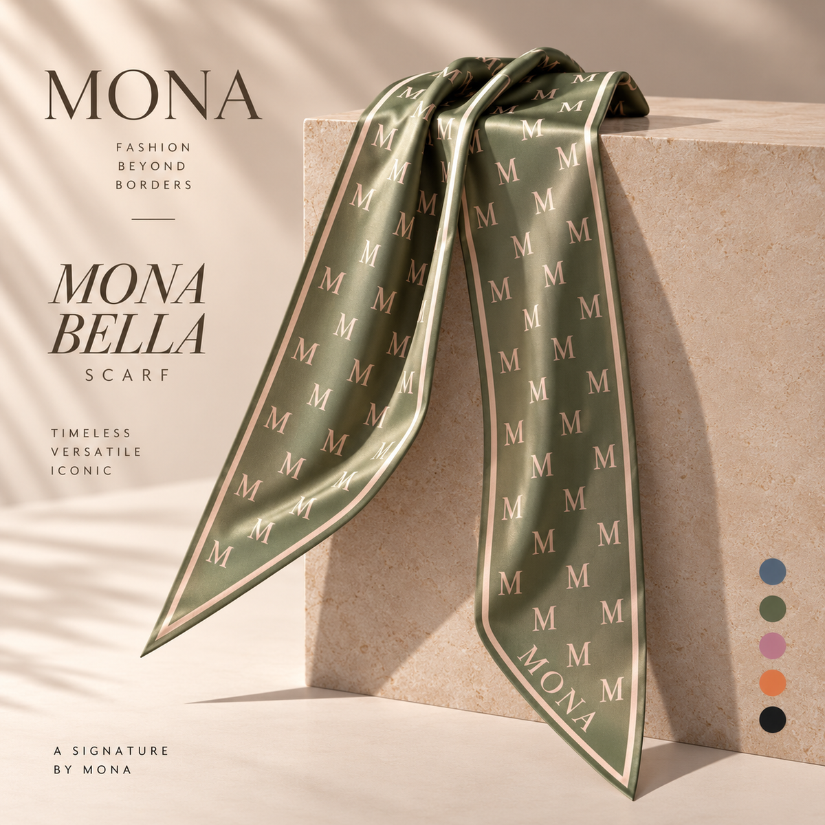 Mona Bella Silk Scarf